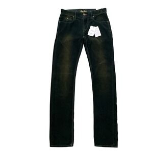 Robert Graham Slim Jim Pima Corduroy Jeans Fir Green Stretch Pants Size 30x34‎